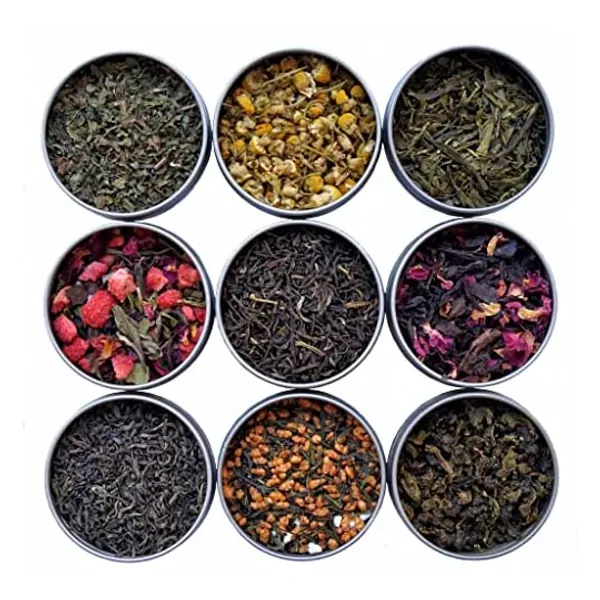 
                            Heavenly Tea Leaves 9 Flavor Variety Pack, Loose Leaf Tea Sampler, 9 Assorted Loose Leaf Teas & Herbal Tisanes
                        