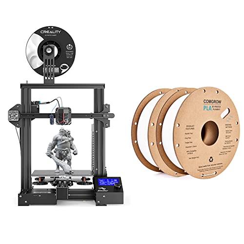 Creality Ender 3 Neo 3D Printer with CR Touch Auto Bed Leveling Kit and PLA 3D Printer Filament White and White