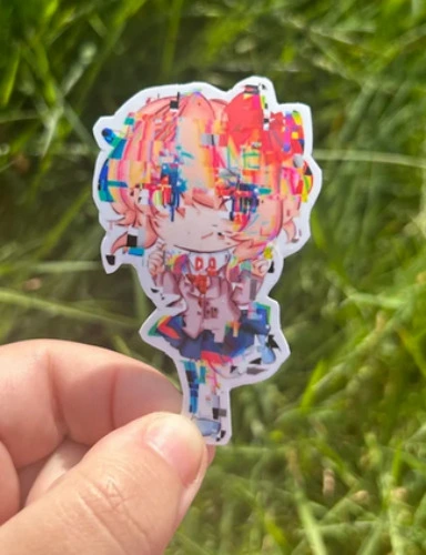 Doki doki literature club stickers, Monica, sayori, natsuki, yuri, Normal + glitch versions