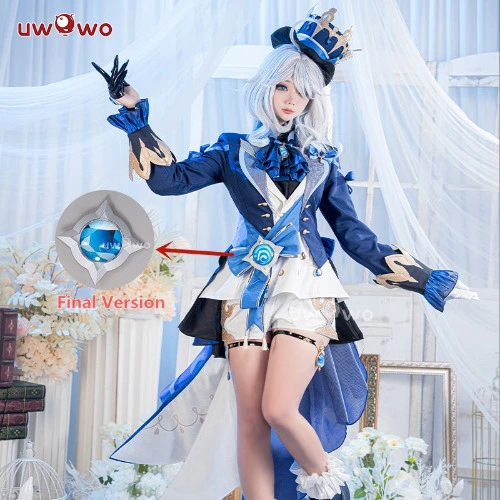 Uwowo Genshin Impact Furina Focalors Hydro Archon Fontaine Cospaly Costume - Set A:L