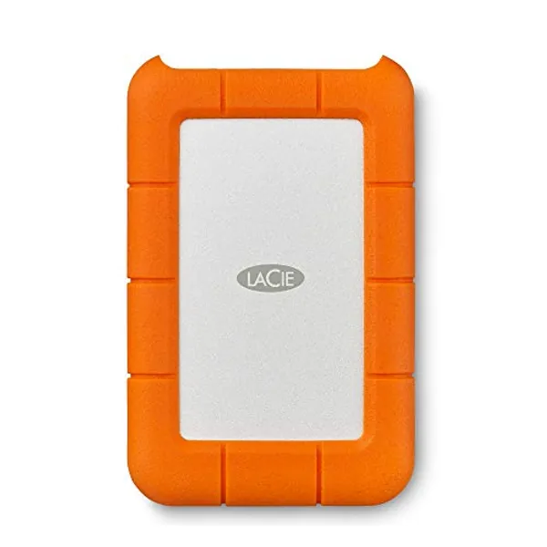 LaCie Rugged Mini, 1To, Portable 2.5", Disque Dur Externe pour PC et Mac, Résistant aux Chocs, Chutes et à la Pression, avec USB-C sans câble USB-A, services Rescue valables 2 ans (LAC301558) - 1To - Rugged Mini