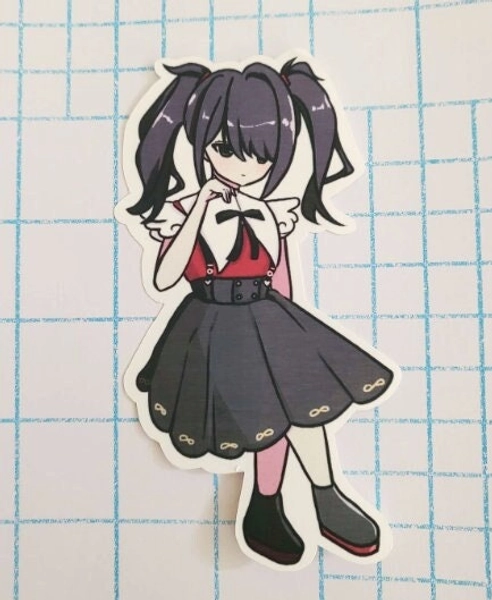 Needy Girl Overdose Ame Sticker - Cute, Anime Girl, Chibi - Papier, Vinyle, Laminé, Scintillant