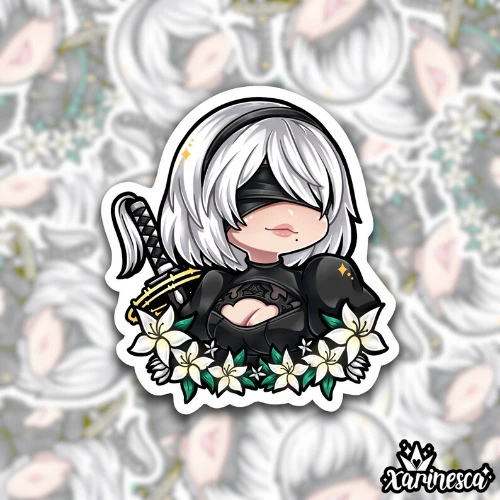 NieR : Autocollant 2B en vinyle