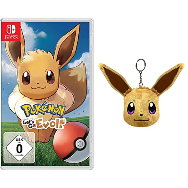 Pokémon: Let´s Go, Evoli! + Pokémon Keyring plush Evoli