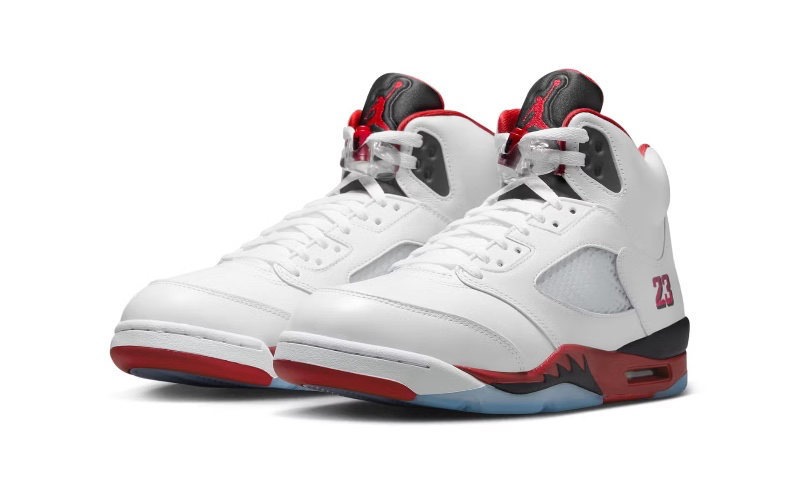 Air Jordan 5 “Fire Red” With Black Tongue