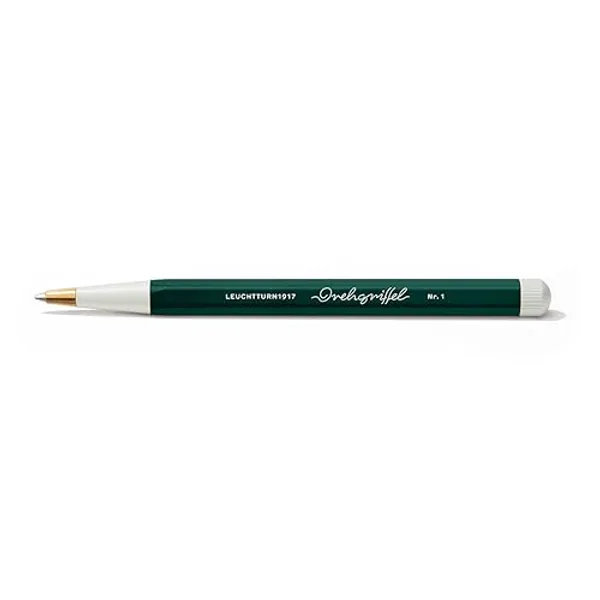 LEUCHTTURM1917 - Drehgriffel Writing Pen (Forest Green) - Gel Pen with Black Ink Included - Forest Green