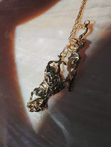 West Medusa Relic Necklace | 14K Yellow Gold (Pendant Only)