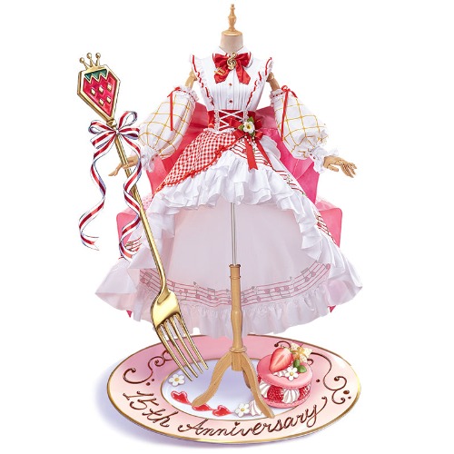 【Size S-2XL】DokiDoki-R VOCALOID Hatsune Miku Cosplay Costume Strawberry Dress 15th anniversary | M-PRESALE