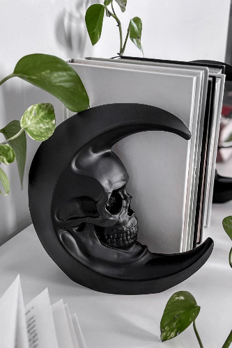 Luna Morte Bookends | One Size / Black / 100% Resin