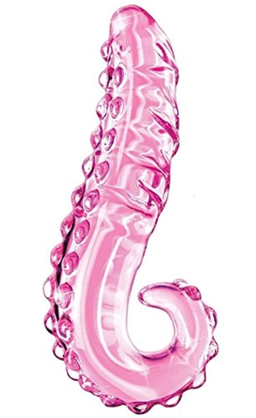 Crystal Glass Pleasure Wand Dildo Penis - AKStore - Glass Massager (Pink)