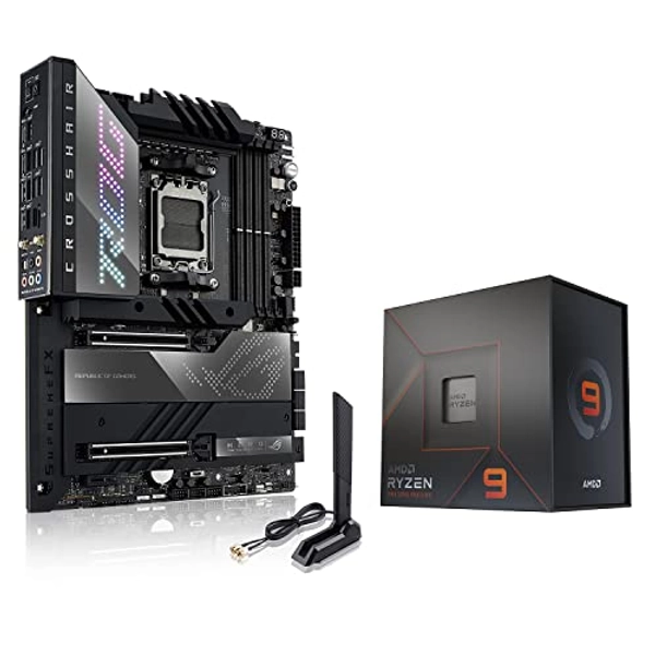 INLAND Micro Center AMD Ryzen 9 7950X 16-Core, 32-Thread Unlocked Desktop Processor Bundle with ASUS ROG Crosshair X670E Hero (WiFi 6E) Socket AM5 Motherboard