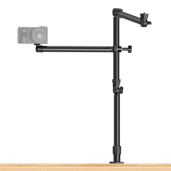 SmallRig Live Desktop Camera Bracket, Camera Desk Mount Stand with Flexible Arm with 360° Rotatable Ball Head, Tabletop C Clamp for Photography Videography Live Stream-4456