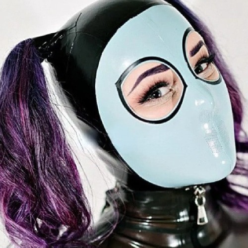 Blue Mystique Latex Mask | M