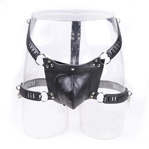Dark Dominion Leather Chastity Cage | Genuine leather
