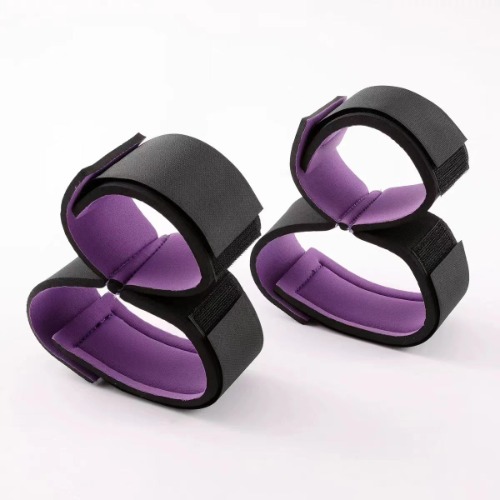 Wrist to Ankle Restraints | Black Purple / 1Pair