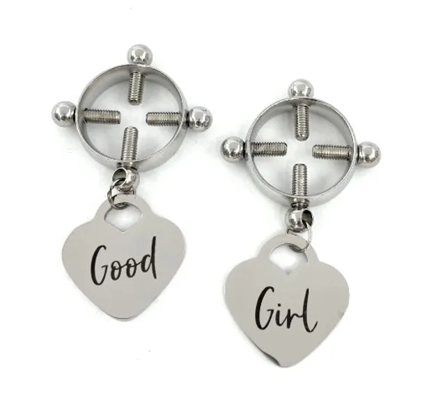 Non Pierced Nipple Jewelry, Boyfriend Gifts from Girlfriend, Gifts for Girlfriends from Boyfriend, BF Gifts, Bf Valentines Gift, Vday Gift for Her, Fake Piercing, Body Jewelry, Steel Gifts for 11th - Good Girl