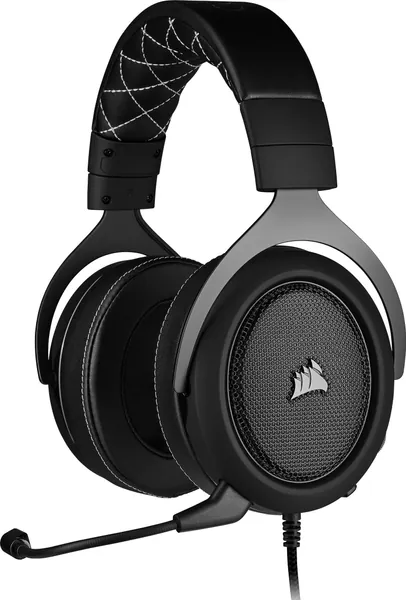 Corsair HS60 PRO Surround Gaming Headset (7.1 Surround Sound, Adjustable Memory Foam Ear Cups, Noise-Cancelling Detachable Microphone with PC, PS4, Xbox One, Switch and Mobile Compatibility) - Black