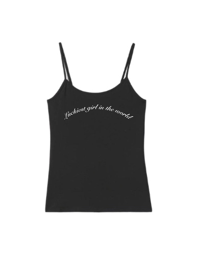 Luckiest Girl Tank Top | Medium / Black