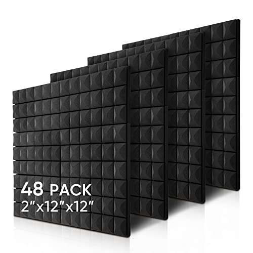 Acoustic Foam Panels, 48 Pack