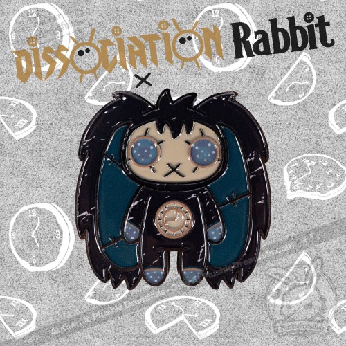 Plushie Dreadfuls - 2 inch Enamel Pin - Dissociation