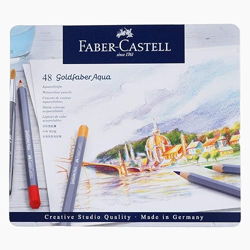 Faber-Castell Creative Studio Goldfaber Watercolor Pencils (48Count) - 48 count (Pack of 1)
