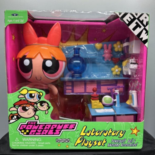Vintage 2000 PowerPuff Girls Blossom Laboratory Playset, Brand New Sealed Box  | eBay
