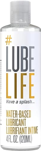 Lube Life Water-Based Personal Lubricant, Lube for Men, Women & Couples, Non-Staining, 4 Fl Oz - 4 Fl Oz (Pack of 1)