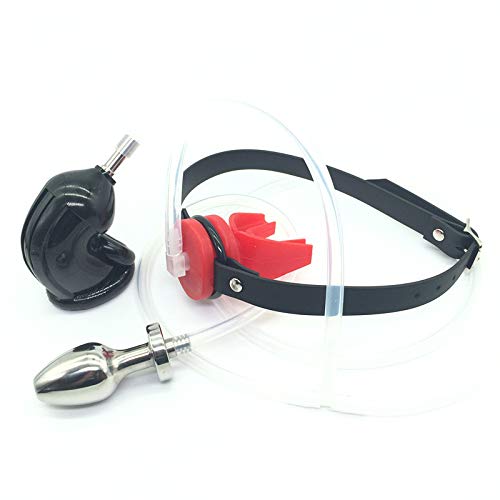 Bondage Masters Chastity Device with Connectable Butt Plug & Mouth Gag