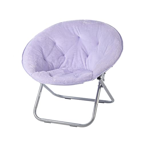 Urban Shop Faux Fur Saucer Chair, Lavender - Lavender