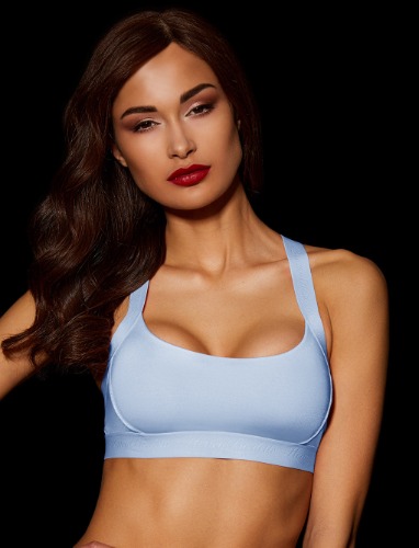 Essentials Baby Blue Crop Top | S