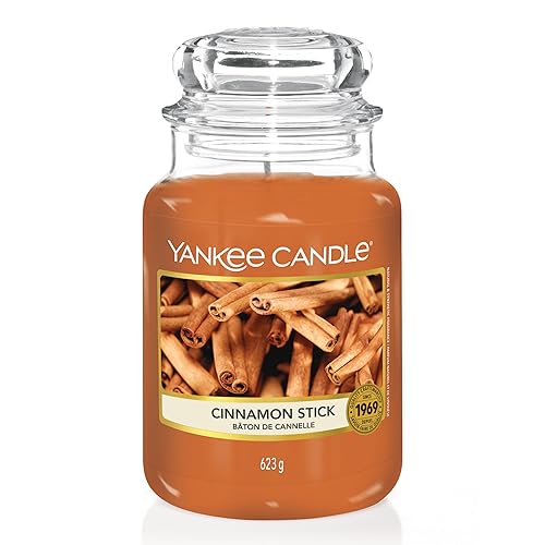 Yankee Candle bougie parfumée Bâton de cannelle - Format jarre - Bougie longue durée jusqu’à 150 heures de combustion - Cadeau parfait pour femme - Grande bougie - Bâton de Cannelle