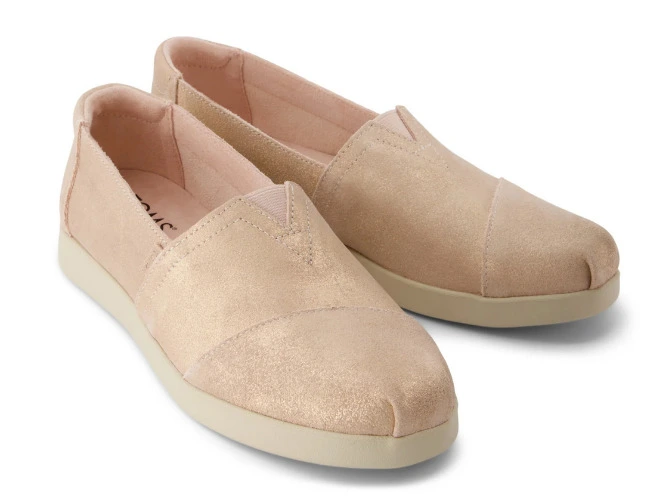 Alpargata Plus Pale Rose Metallic Suede | TOMS