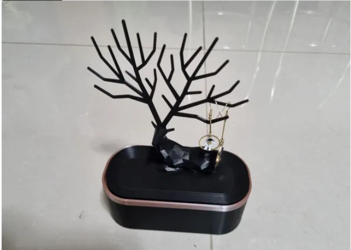 Deer Jewelry Box - Black