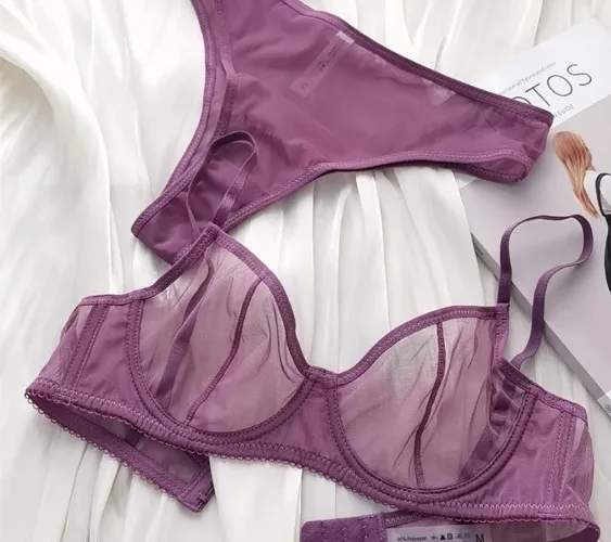 Sheer Violet Lingerie Set