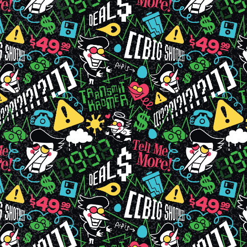 Spamton Button Up Shirt | Unisex L / Pattern