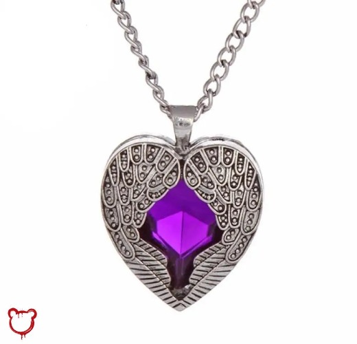 Gothic Heart Pendant Necklace, Various Colors - 1