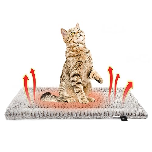 Self Heating Cat Pad Self Warming Cat Bed 22" x 17" Thermal Cat Mat Extra Warm Pet Mat for Outdoor and Indoor Large Kittens Small Puppy Pets - Small