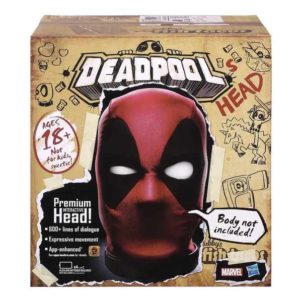 Marvel Legends Deadpool’s Head Premium Interactive, Moving, Talking Electronic, App-Enhanced Adult Collectible, with 600+ SFX and Phrases - 