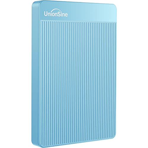 UnionSine 500GB Ultra Slim Portable External Hard Drive USB3.0 HDD Storage Compatible for PC, Desktop, Laptop, Mac,Xbox One, Xbox one, PS4(Blue) HD-2510 - 500GB - Blue