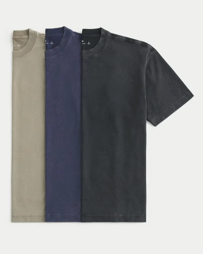Boxy Heavyweight Washed Crew T-Shirt 3-Pack
