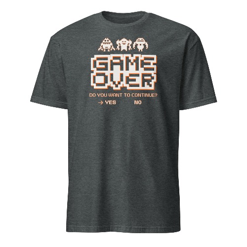 Game Over T-Shirt (Unisex) - Dark Heather / L