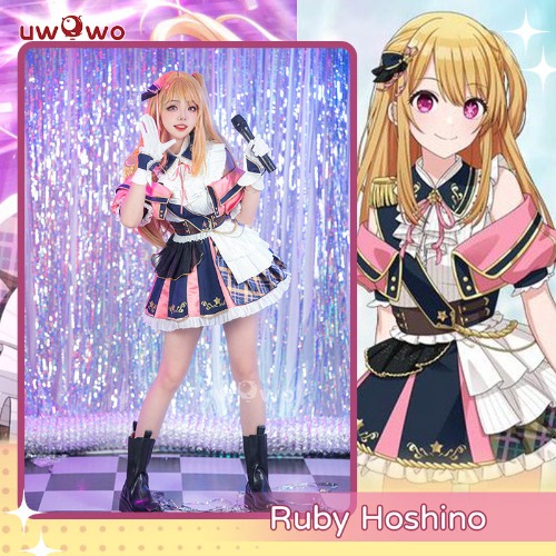 【In Stock】Uwowo Anime Oshi no Ko Ruby Hoshino Military Lolita Idol Stage Performance The Idol Master Cosplay Costume | 【In Stock】M