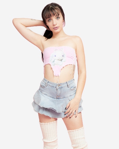 sickokittens - pink sushie . mini top