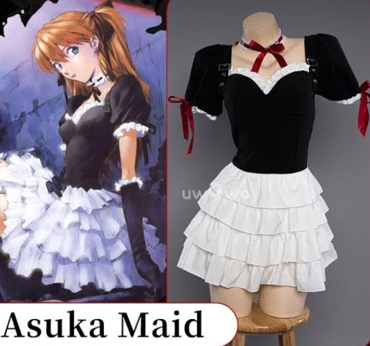 Asuka Cosplay Costume Maid Asuka Dress Cosplay Costume