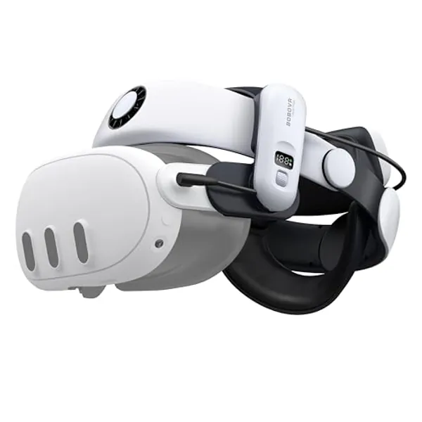 BOBOVR S3 Pro Battery Strap Accessories,Head air Conditioning and 10000mah hot-swappable Battery Pack,Compatible with Meta Quest 3