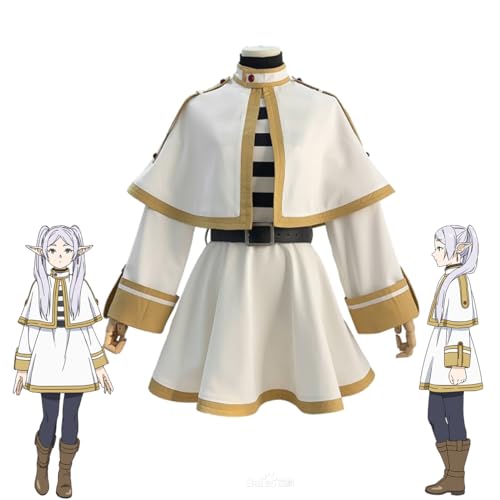 Frieren Costume Anime Frieren: Beyond Journey’s End Cosplay Wizard Elf Suit Halloween Cosplay for Women - Large
