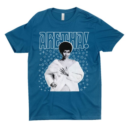 Aretha Franklin T-Shirt | Star Studded Aretha! (Merchbar Exclusive) Aretha Franklin Shirt