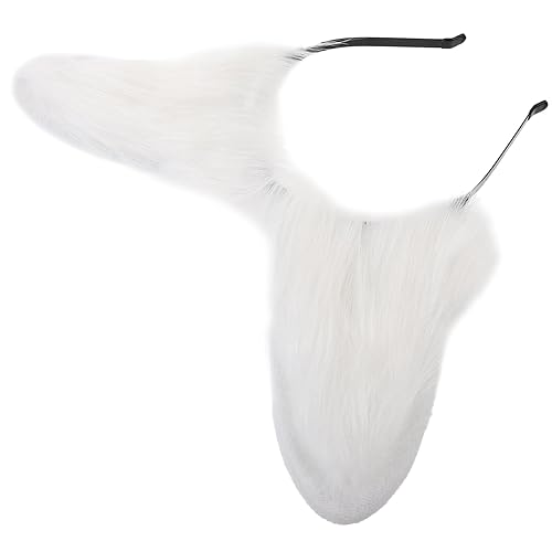 FOMIYES Dog Fold Ears Headband Cosplay Dog Ears Headband Plush Animal Ear Headbands for Women - 1 count (Pack of 1) - White