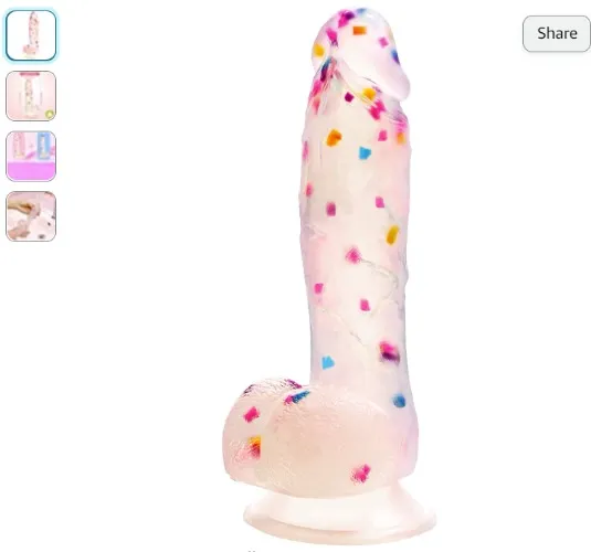 7.6 inch Colorful Liquid Silicone Huge Dildo