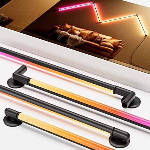 upHere Modern LED Wall Lights,Smart LED Wall Sconce for Gaming Room Bedroom Studio Wall Lighting,Multicolor, Music Sync,360°Rotate,APP Control,Works with Alexa and Google Assistant,4 pcs - RGB 4-PACK - 4-PACK